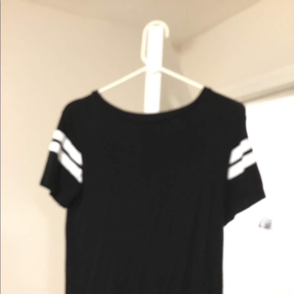 H&M Black and White Striped Top